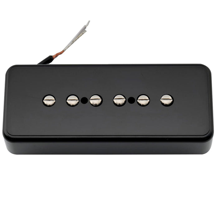 detail of artec asa90 alnico 5 soapbar type p90 single coil pickup electric guitar neck pickup 7 5k mx2989bkp