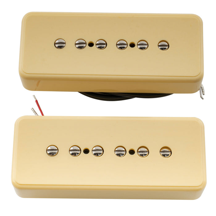 Artec ASA90 Alnico 5 Soapbar Type P90 Single Coil Pickup Electric Guitar Neck Bridge Pickups Set 7.5K
