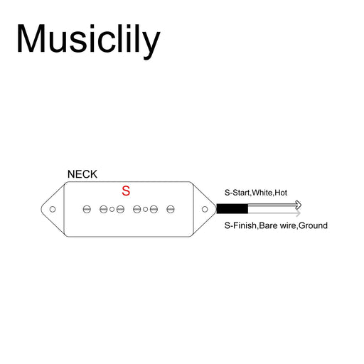 Size of artec asa91 alnico 5 dog ear p90 single coil pickup electric guitar neck pickup 7 5k mx2991bkp