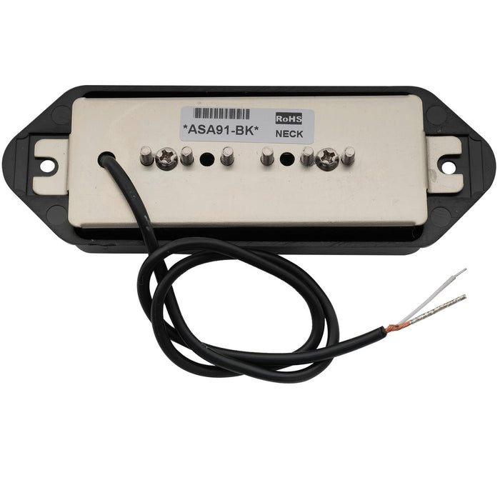 Part of artec asa91 alnico 5 dog ear p90 single coil pickup electric guitar neck pickup 7 5k mx2991bkp