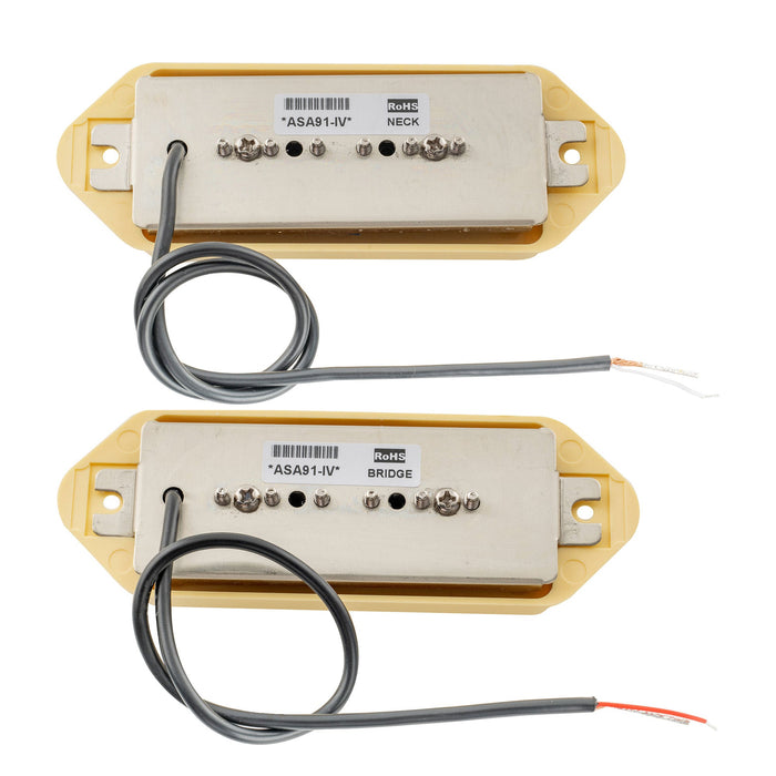 artec asa91 alnico 5 dog ear p90 single coil pickup electric guitar neck bridge pickups set 7 5k mx2991bkmx2992bk cream