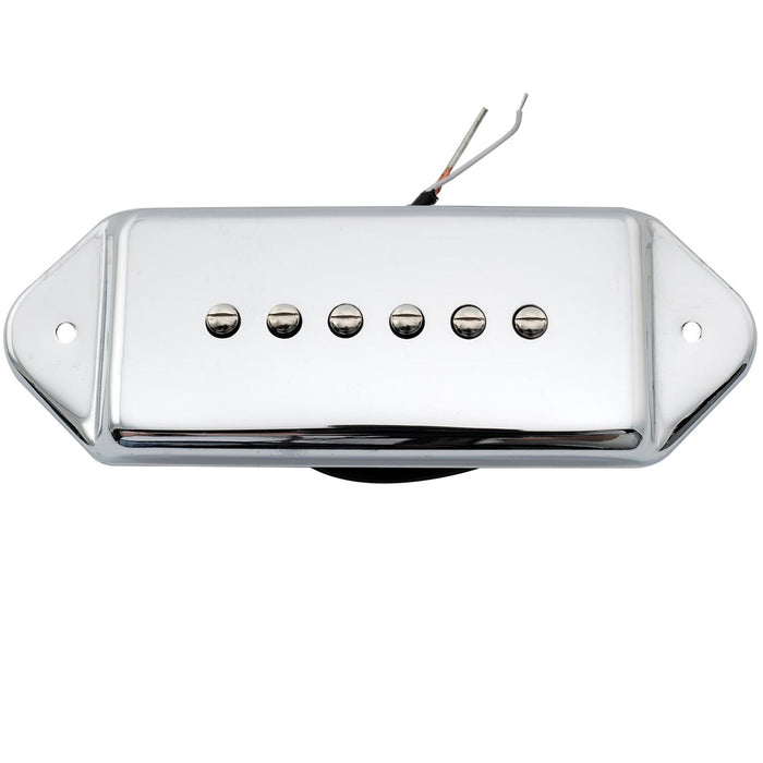detail of artec asa92 alnico 5 dog ear p90 single coil pickup front pickup 7 5k for es330 casino style electric guitar mx2993cr