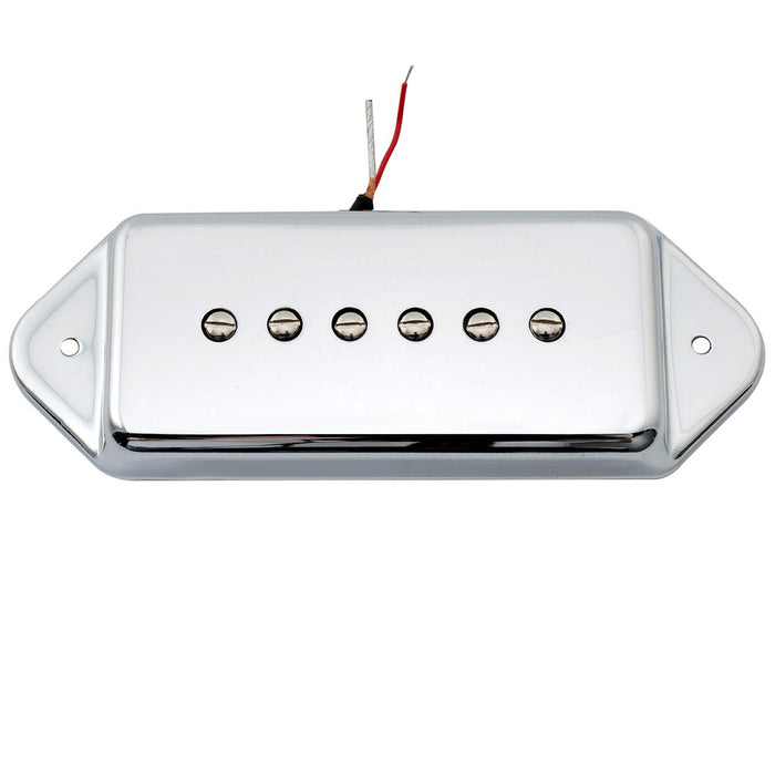 detail of artec asa93 alnico 5 dog ear p90 single coil pickup rear pickup 7 5k for es330 casino style electric guitar mx2994cr