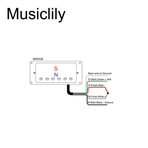Size of artec mla97 alnico 5 covered mini humbucker electric guitar bridge pickup 10k mx2996cr