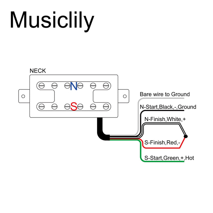 Size of artec mvh6a alnico 5 neo traditional h filtertron style humbucker electric guitar neck pickup 6k mx2997cr
