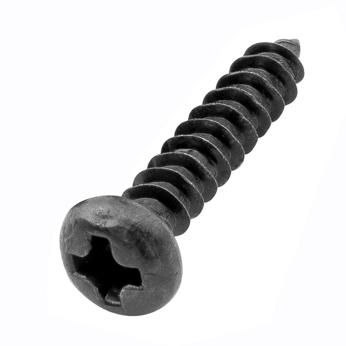 musiclily ultra 2 1x10mm stainless steel pan head mounting screws for acoustic electric guitar bass tuners machine heads mx3030p, black