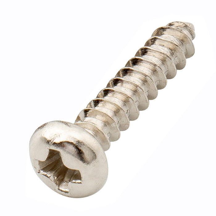 musiclily ultra 2 1x10mm stainless steel pan head mounting screws for acoustic electric guitar bass tuners machine heads mx3030p, nickel