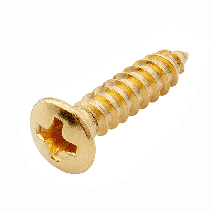 musiclily ultra 2 5 12mm stainless steel countersunk screws for guitar parts wood mounting mx3033p, gold
