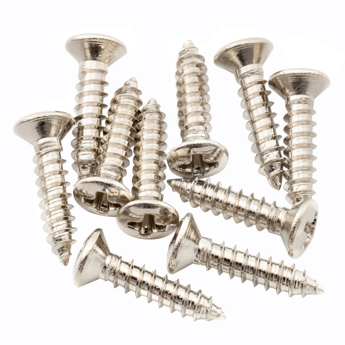 musiclily ultra 2 5x12mm stainless steel countersunk screws for guitar parts wood mounting mx3033 10p