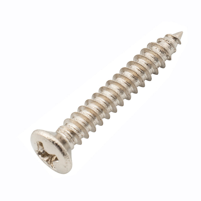 musiclily ultra 2 5 18mm stainless steel countersunk mounting screws for electric guitar bass string guide or pickup ring mx3035p, nickel
