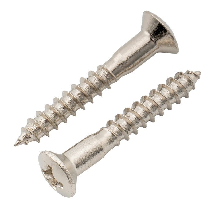 Musiclily Ultra 3.5x25mm Stainless Steel Countersunk Mounting Screws for Electric Guitar Bass Bridge or Strap Button, Set of 6