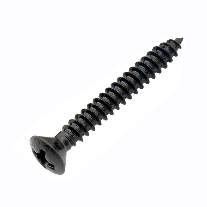 musiclily ultra 3 25mm stainless steel countersunk mounting screws for guitar or ukelele strap button mx3038p, black