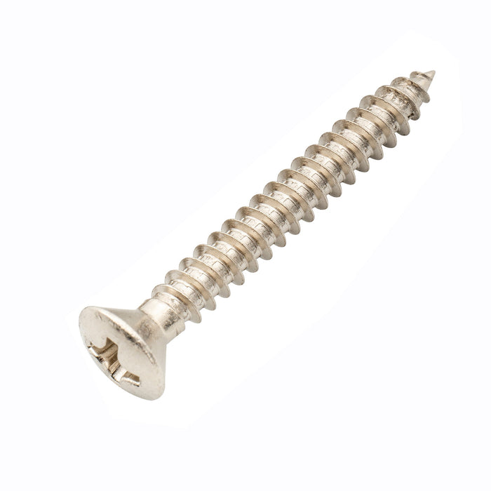 musiclily ultra 3 25mm stainless steel countersunk mounting screws for guitar or ukelele strap button mx3038p, nickel