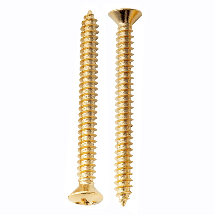 Musiclily Ultra 4 x 45 mm Senkkopf-Befestigungsschrauben aus Edelstahl für Halsplatte oder Tremolo-Brückenkralle für E-Gitarre und Bass, 4er-Set