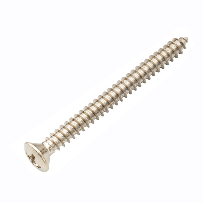 musiclily ultra 4 45mm stainless steel countersunk mounting screws for electric guitar bass neck plate or tremolo bridge claw mx3040p, nickel