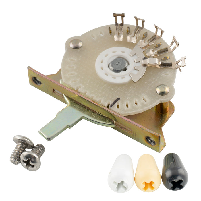detail of oak grigsby 4 way pickup selector blade switch lever switch for strat tele style electric guitar mx3068