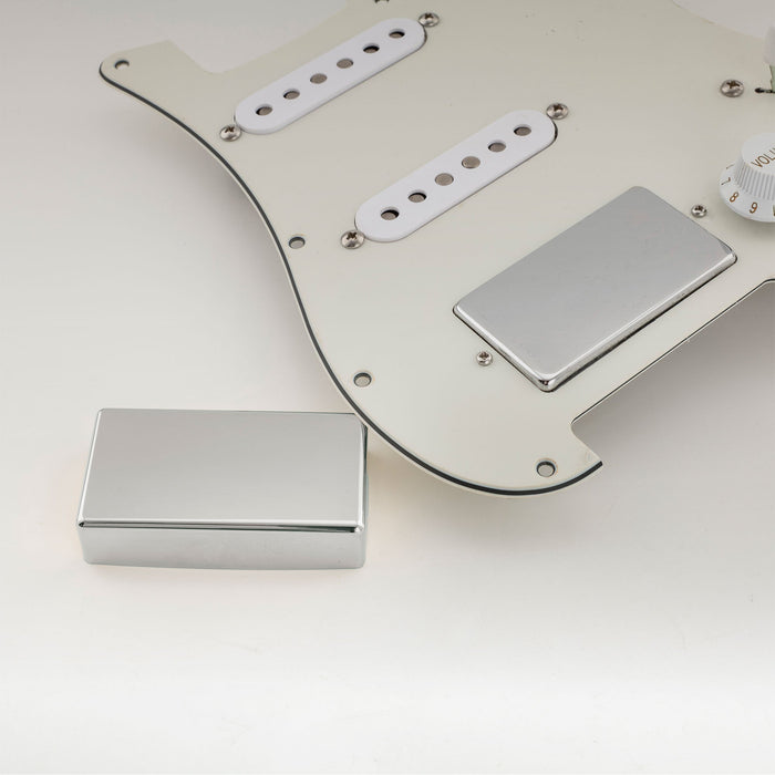 Musiclily Pro 穴なしシールド仕様 ニッケル銀合金製 ハムバッカーピックアップカバー エレキギター用 (2個セット)