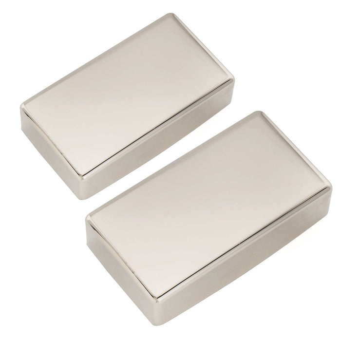 Musiclily Pro 穴なしシールド仕様 ニッケル銀合金製 ハムバッカーピックアップカバー エレキギター用 (2個セット)