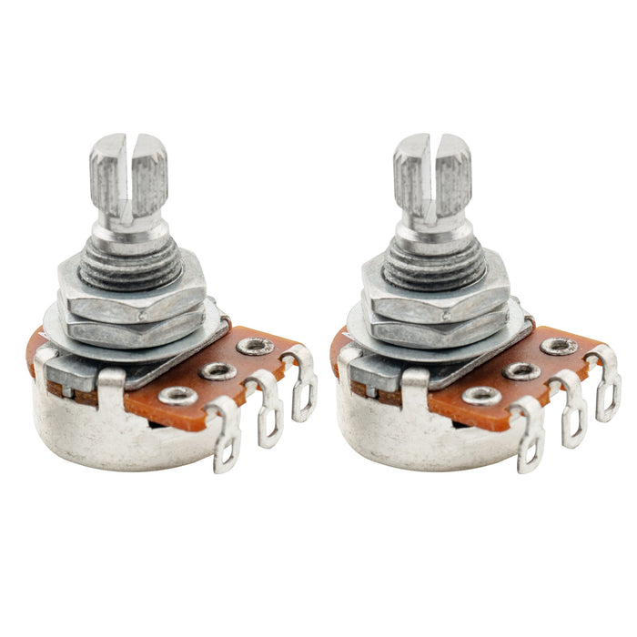 alpha a250k metric coarse 18 spline alu mini short split shaft pots audio taper potentiometers for electric guitar bass mx3086 2