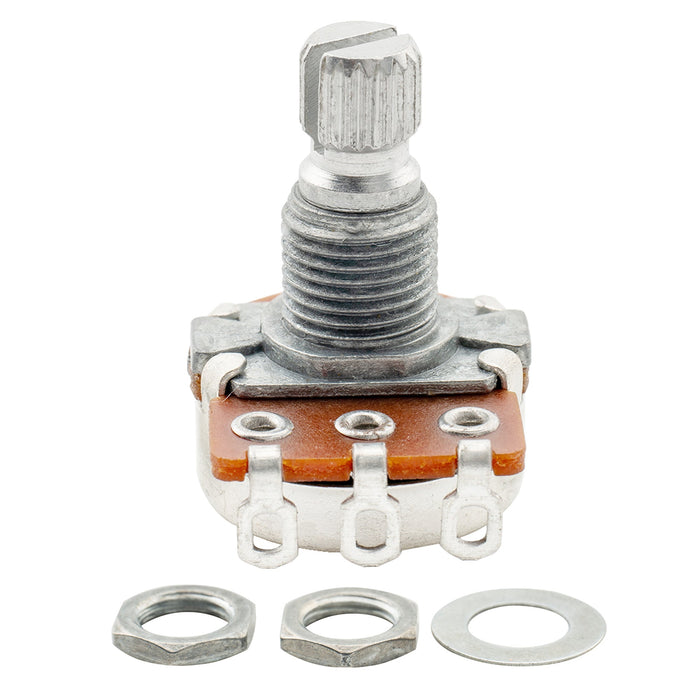Alpha A250K Mini Pots Metric Split Short Shaft 6.5mm Audio Taper Potentiometers for Electric Guitar Bass (Set of 4)