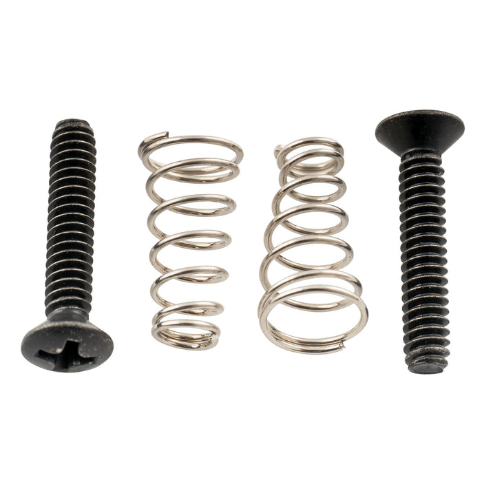 Musiclily Ultra UNC#6-32X3/4 Zoll Edelstahl-Single-Coil-Tonabnehmer-Befestigungsschrauben und Federn-Set für USA/Mexiko Fender Strat Style E-Gitarre, 2er-Set