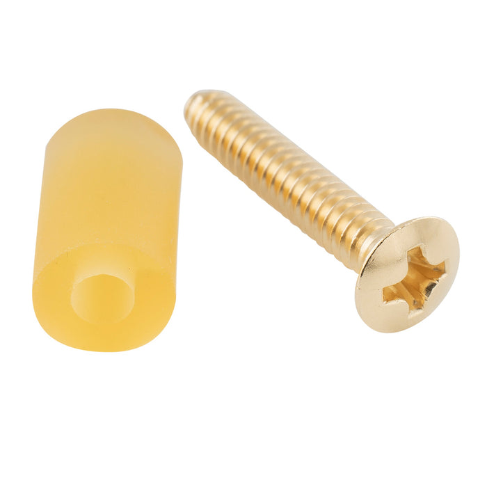 Musiclily Ultra UNC#6-32X3/4 pouces Kit de vis de montage et tubes en caoutchouc pour micro simple bobinage en acier inoxydable pour guitare électrique Fender Strat USA/Mexique, lot de 2