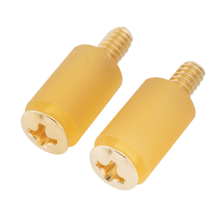 musiclily ultra unc 6 32 3 4 inch stainless steel single coil pickup mounting screws and rubber tubing set for usa mexico fender strat style electric guitar mx3087 2mx2923 2p, gold