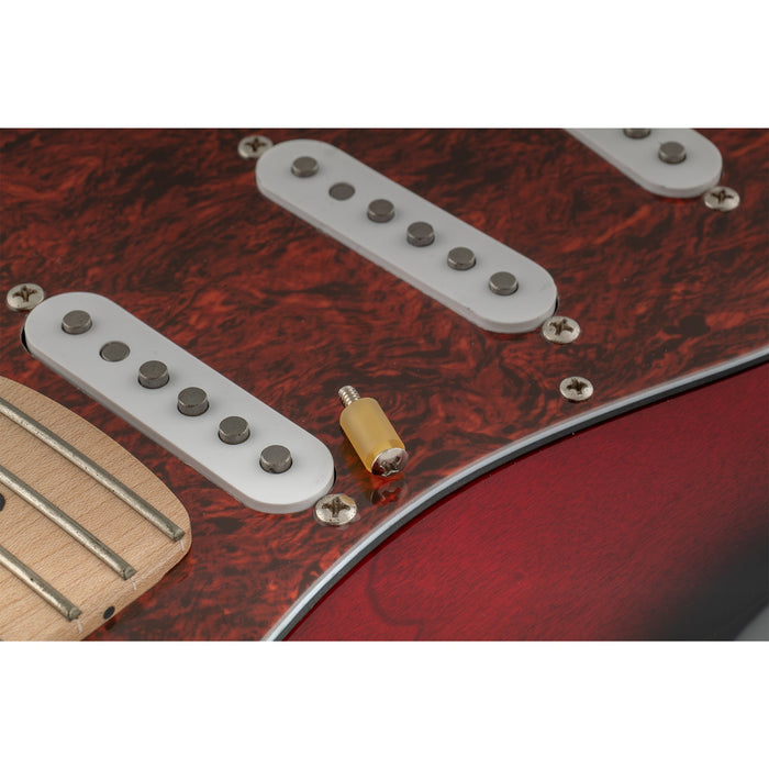 Musiclily Ultra UNC#6-32X3/4 pouces Kit de vis de montage et tubes en caoutchouc pour micro simple bobinage en acier inoxydable pour guitare électrique Fender Strat USA/Mexique, lot de 2