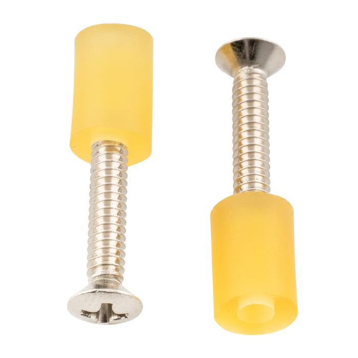 Musiclily Ultra UNC#6-32X3/4 pouces Kit de vis de montage et tubes en caoutchouc pour micro simple bobinage en acier inoxydable pour guitare électrique Fender Strat USA/Mexique, lot de 2