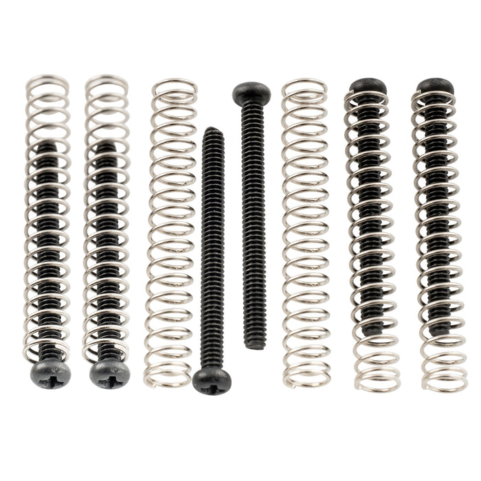 Musiclily Ultra UNC#3-48X1.1 Inch Jeu de vis et ressorts de montage pour micro humbucker en acier inoxydable pour guitare électrique américaine, lot de 6