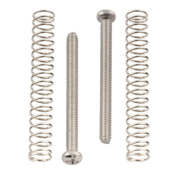 Musiclily Ultra UNC#3-48X1.1 Inch Jeu de vis et ressorts de montage pour micro humbucker en acier inoxydable pour guitare électrique américaine, lot de 6