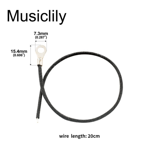 Dimensions of musiclily pro guitar cavity shielding ground solder lug with screw and ground wire mx3089crmx1645bkmx3164bk