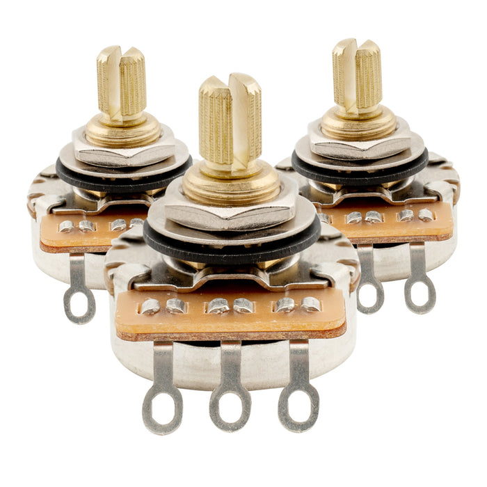 musiclily pro hd a250k b250k full brass inch size fine 24 spline split short shaft pots audio linear taper potentiometers for electric guitar bass mx3090 2mx3091 details