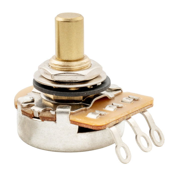 musiclily pro hd a250k full brass 1 4 inch solid short shaft pot audio taper potentiometers for electric guitar bass mx3092