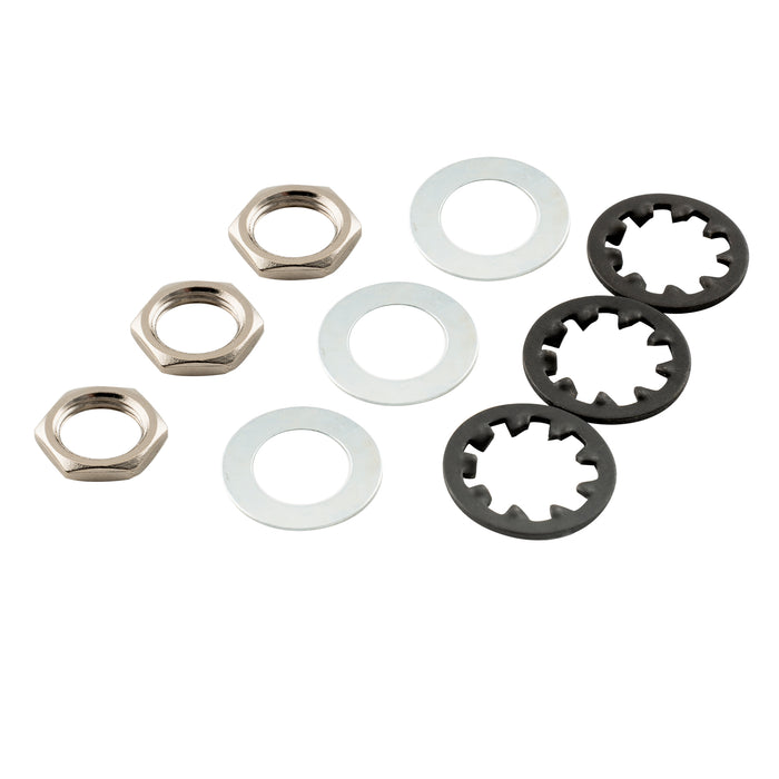 musiclily pro 3 8 inch and m9 mounting star lock washers for usa thread cts pots and switchcraft jack sockets mx1937 10p, 10 pcs