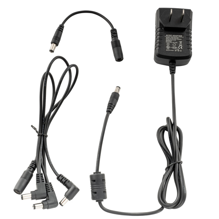 musiclily pro us standard power supply adapter dc 9v with 3 way daisy chain cable reverse polarity cord for guitar effect pedals mx3144us