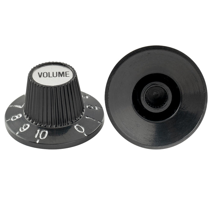 Musiclily Pro Fine 24 Splines Chapéu de Bruxa Botões, Botões de Cartola, Botões de Controle de Tom e Volume para Guitarra Elétrica, Baixo, Amplificador, Pedal de Efeito, Conjunto de 2T2V