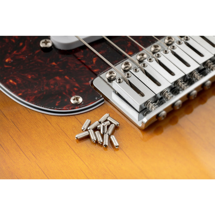 Application of musiclily ultra unf 4 48 1 4 inch stainless steel saddle height adjustment screws for usa electric guitar bridge mx3162 12p