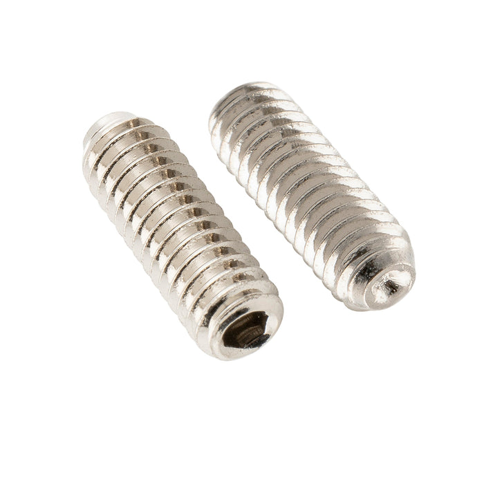 Musiclily Ultra UNF#4-48x5/16 Zoll Edelstahl Sattelhöhenverstellschrauben für amerikanische E-Gitarrenbrücke, Set von 12