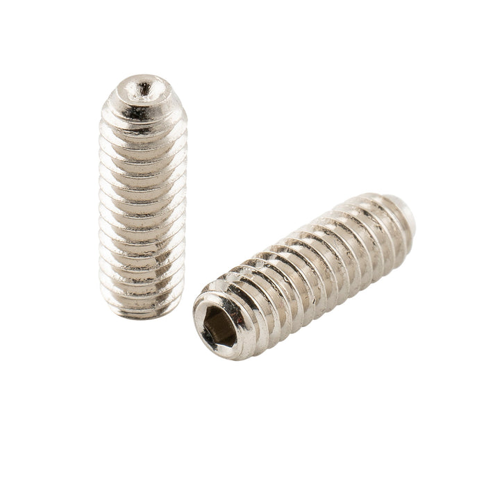 Musiclily Ultra UNF#4-48x5/16 Zoll Edelstahl Sattelhöhenverstellschrauben für amerikanische E-Gitarrenbrücke, Set von 12