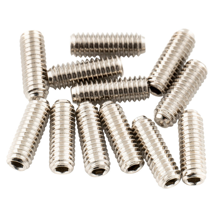 musiclily ultra unf 4 48 5 16 inch stainless steel saddle height adjustment screws for usa electric guitar bridge mx3163 12p, nickel