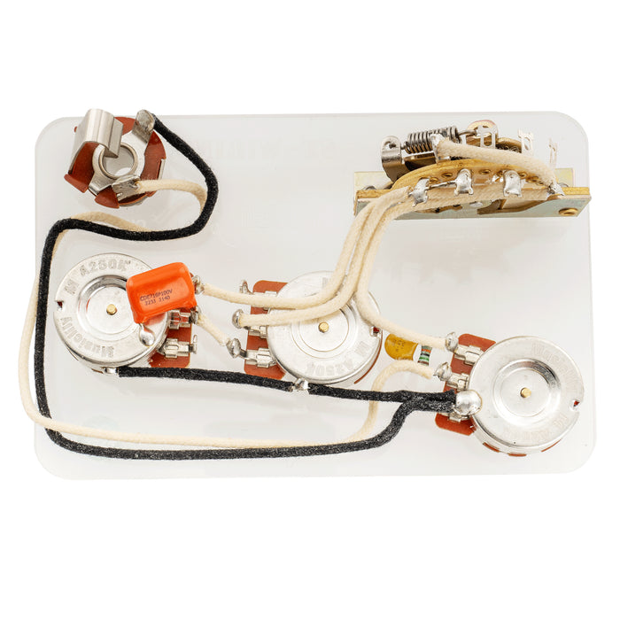 Musiclily Pro Elektrogitarre vorverkabeltes Kabelbaum-Upgrade für amerikanische ST-SSS-Style mit 5-Wege-Schalter und 3A-Potentiometern