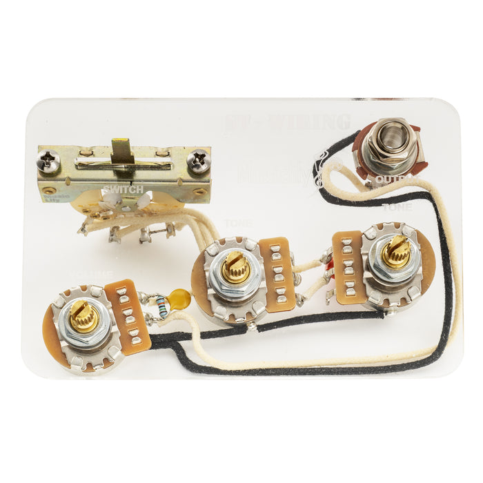 Musiclily Pro Elektrogitarre vorverkabeltes Kabelbaum-Upgrade für amerikanische ST-SSS-Style mit 5-Wege-Schalter und 3A-Potentiometern