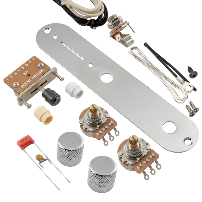 Musiclily Pro Electric Guitar DIY Wiring Kit Upgrade for Import Style TL with 3-Way Switch and 1A1B Pots