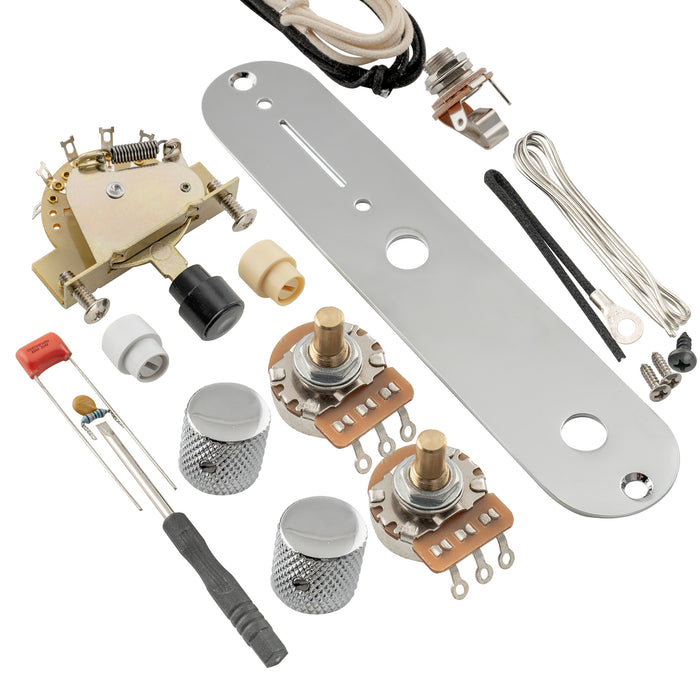 Musiclily Pro Electric Guitar DIY Wiring Kit Upgrade for American Style TL with 3-Way Switch and 2A Pots