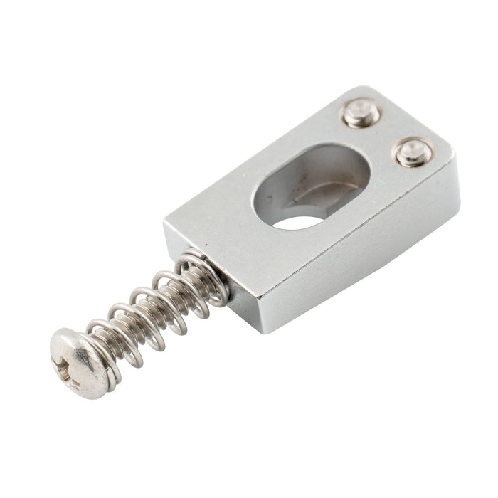 detail of musiclily ultra 10 8mm full solid brass prs style bridge saddles for strat style electric guitar mx3197cr 6