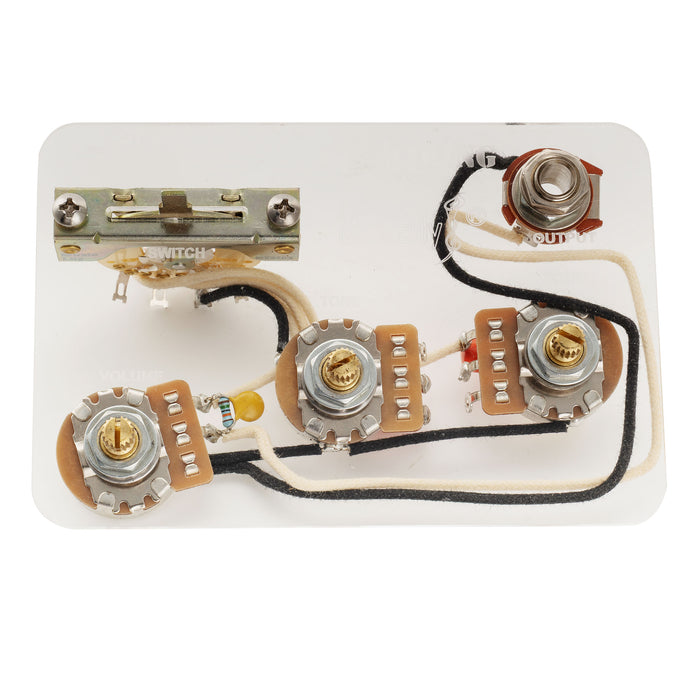 Musiclily Pro Electric Guitar Auto-Split Pre-wired Wiring Harness Upgrade for American Style ST HSS with 5-Way Switch and 3A Pots Jack