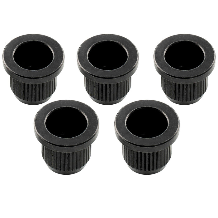 musiclily ultra 3 8 inch 9 6mm full solid brass g tlb 2 style ferrules string through body rear mount bushings for electric bass mx3207 5p, black