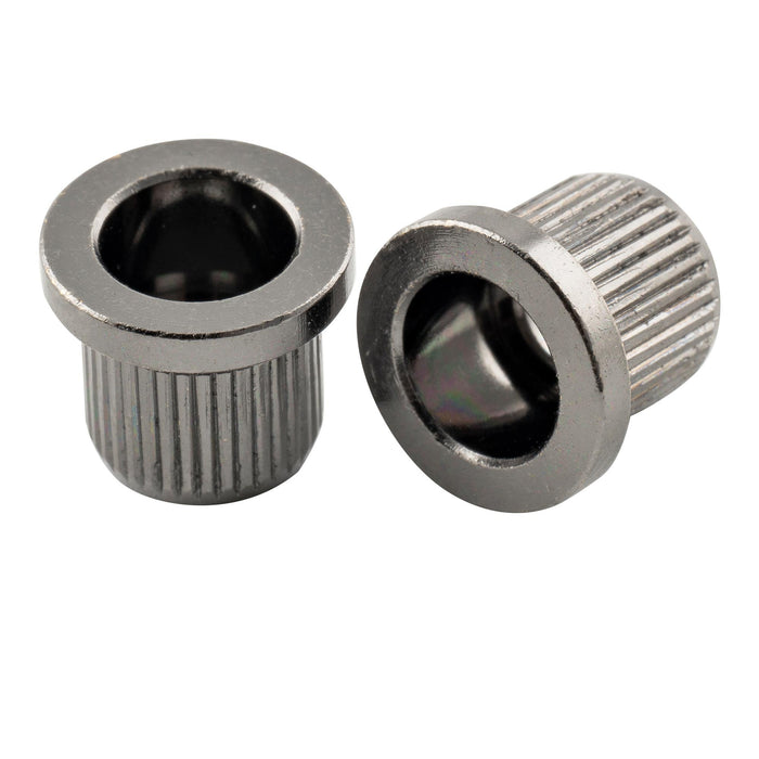 detail of musiclily ultra 3 8 inch 9 6mm full solid brass g tlb 2 style ferrules string through body rear mount bushings for electric bass mx3207 5p