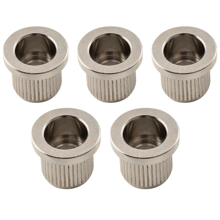 musiclily ultra 3 8 inch 9 6mm full solid brass g tlb 2 style ferrules string through body rear mount bushings for electric bass mx3207 5p, nickel